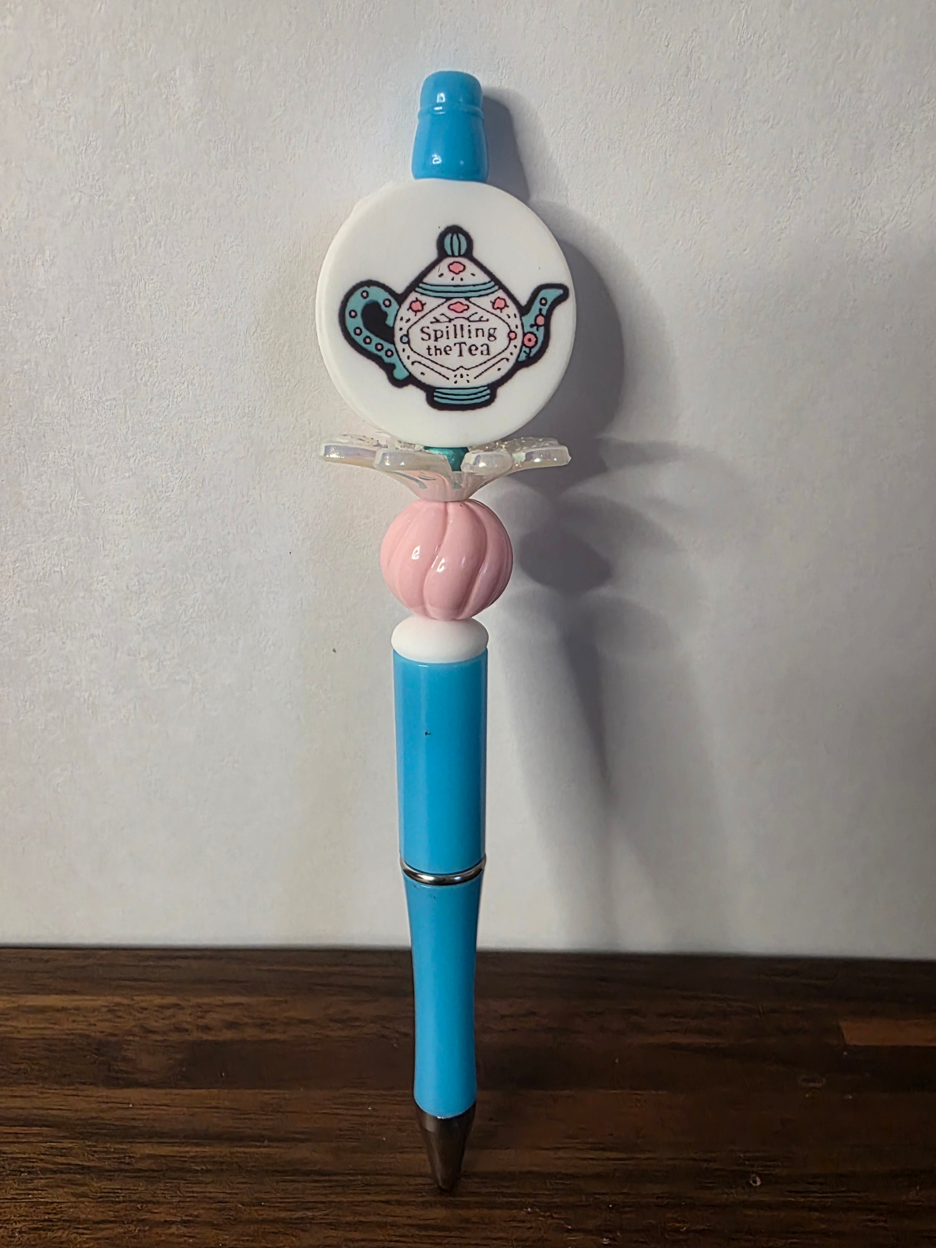 Spilling the Tea Beaded Pen