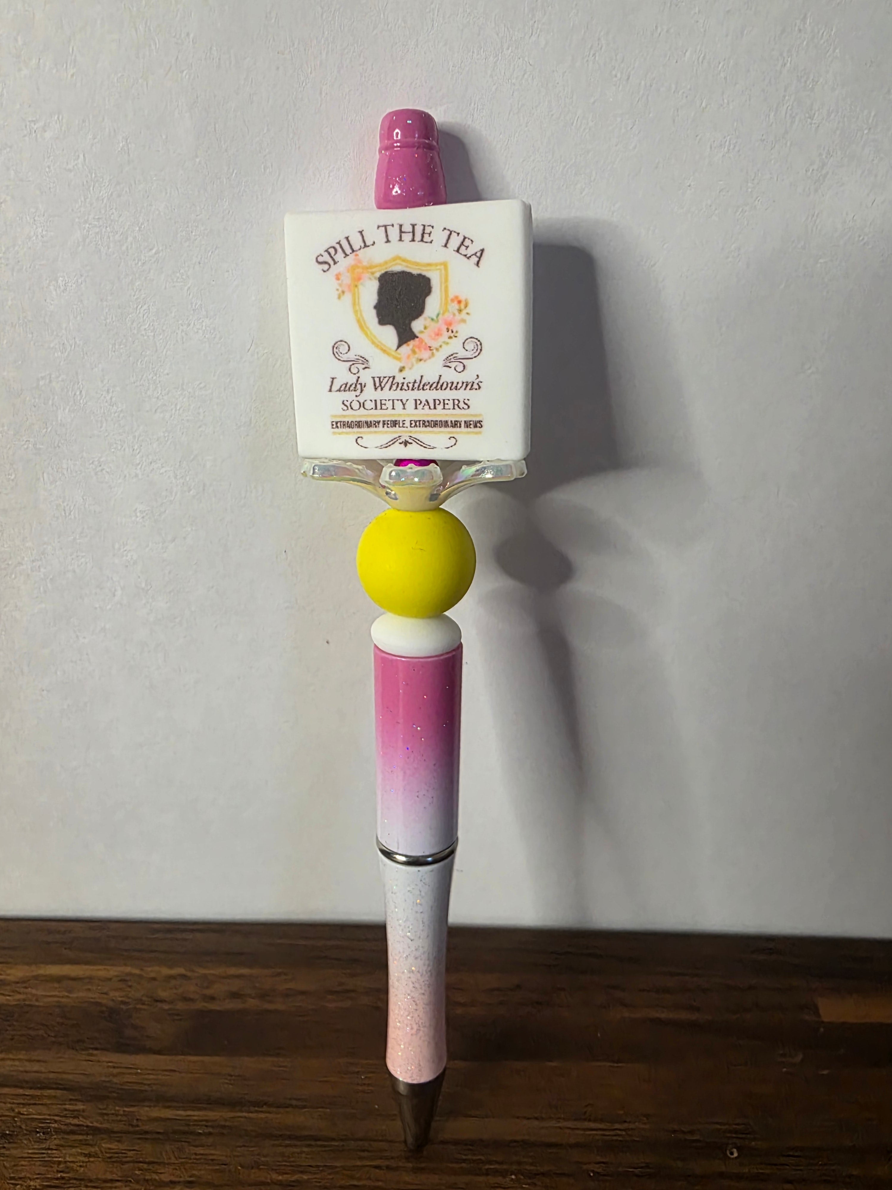 Spill the Tea Ombre Beaded Pen