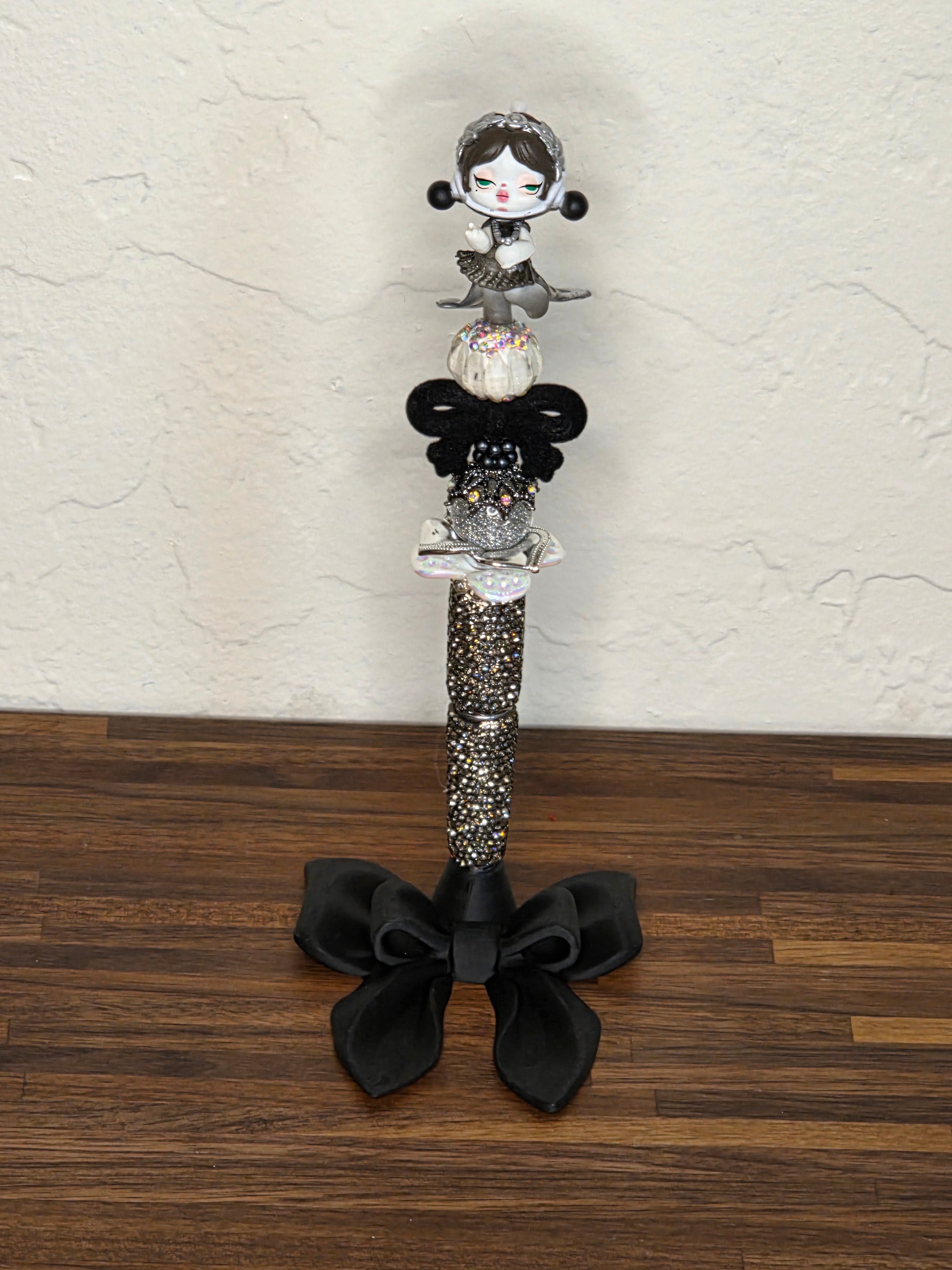 Dark Academia Doll Figure Beaded Pen
